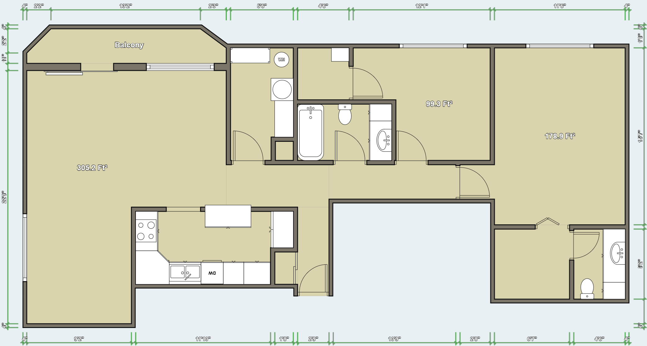 Floor plan — Suite 1908, 470 Laurier West